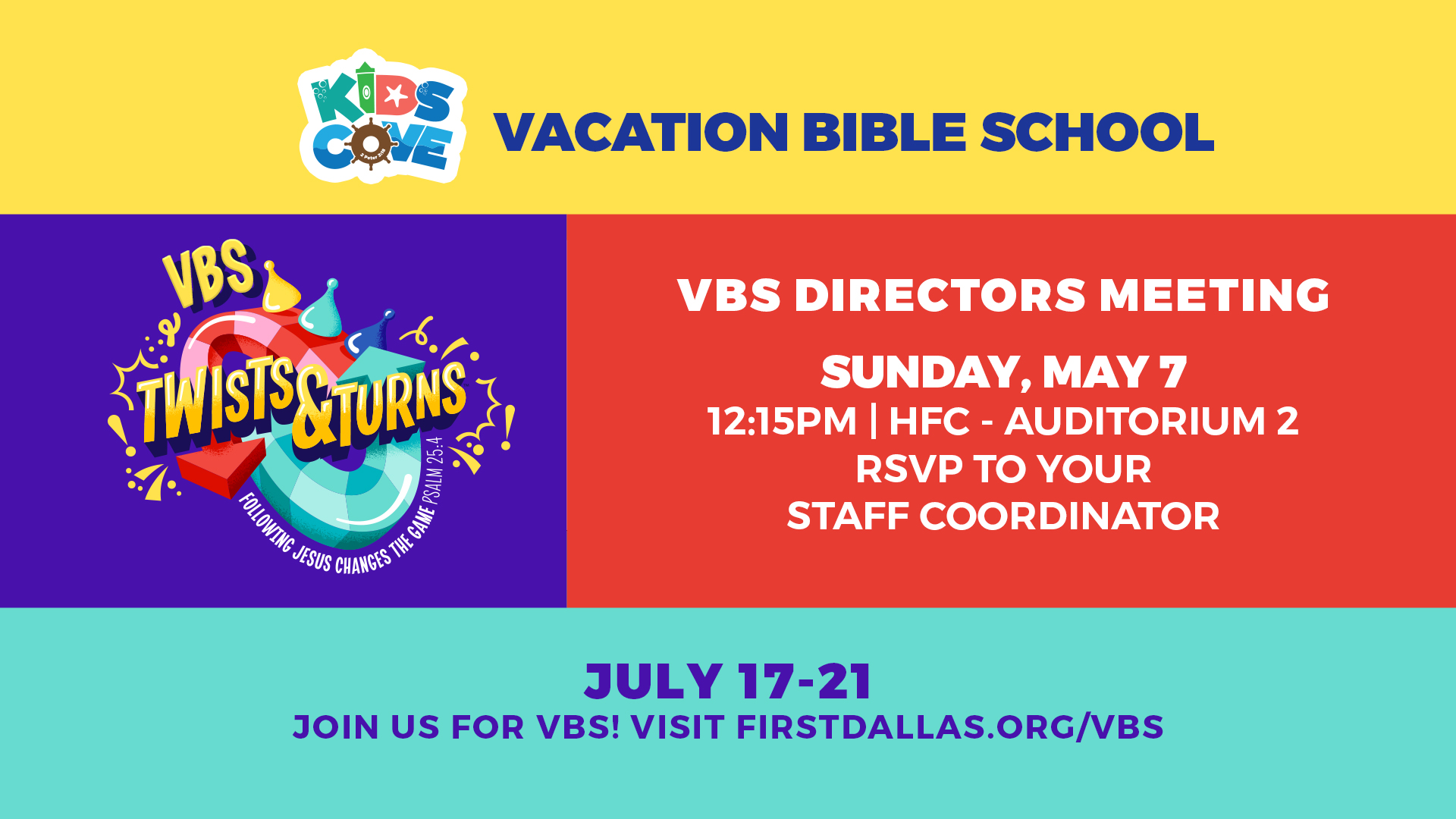 VBS Director Meeting First Baptist Dallas